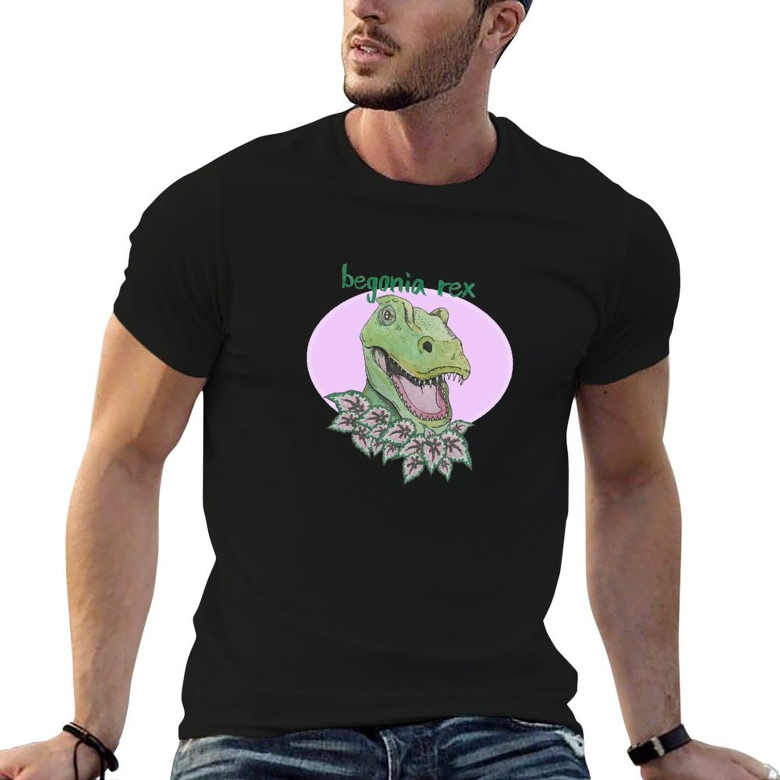T rex begonia (roze) T-shirt,  - Begonia Rex recensie en prijs