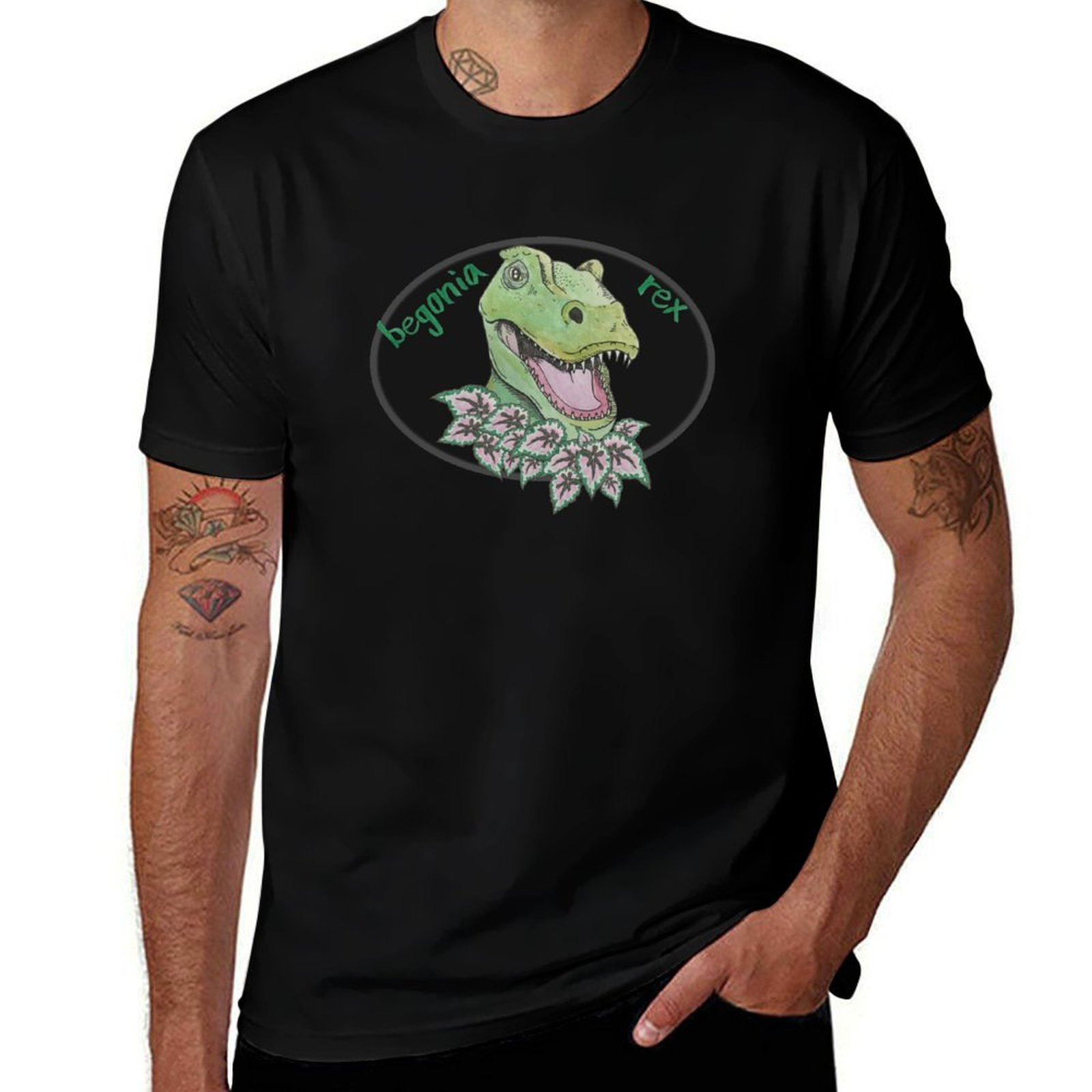 T rex begonia T-shirt Casual a - Begonia Rex recensie en prijs